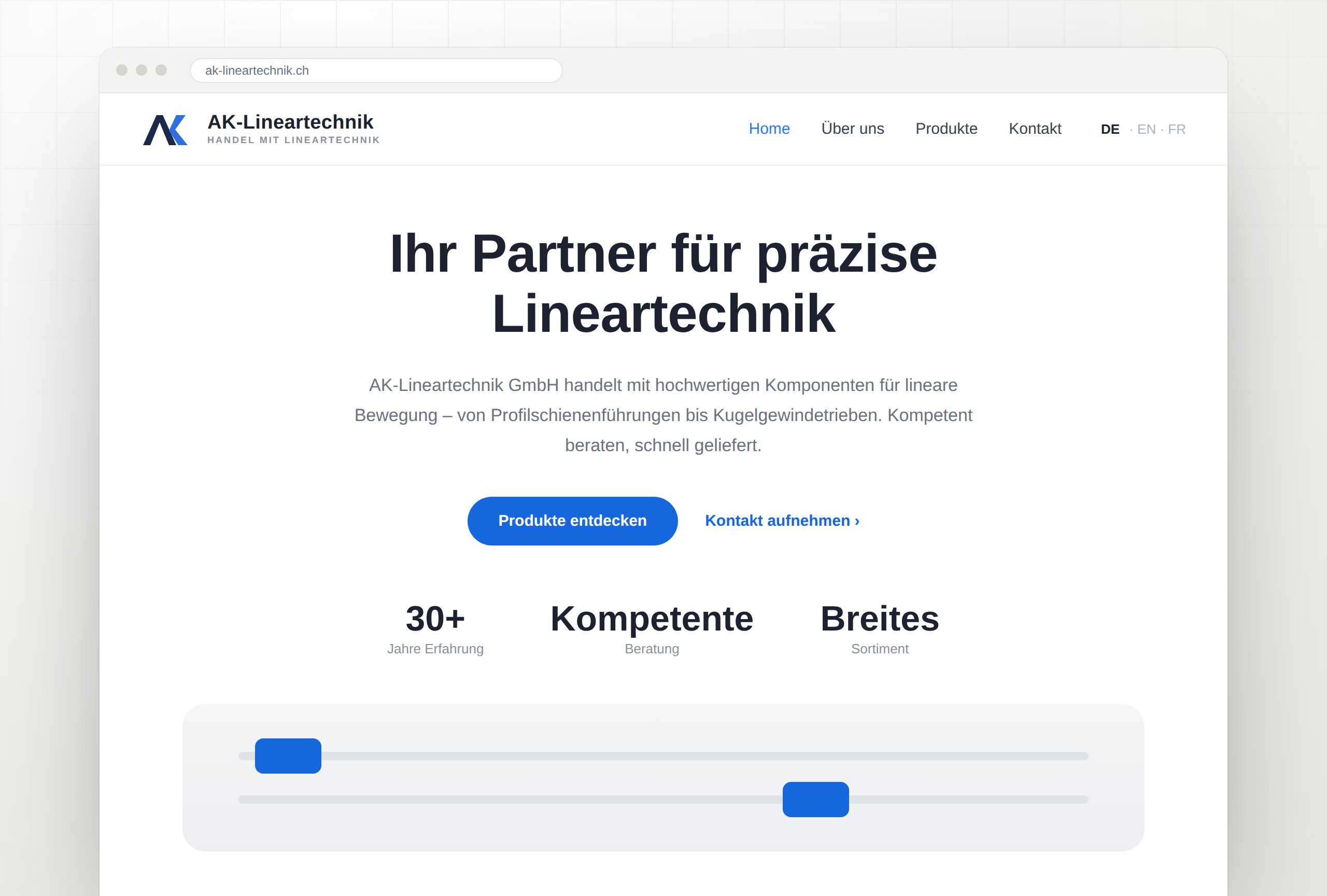 Website von AK-Lineartechnik
